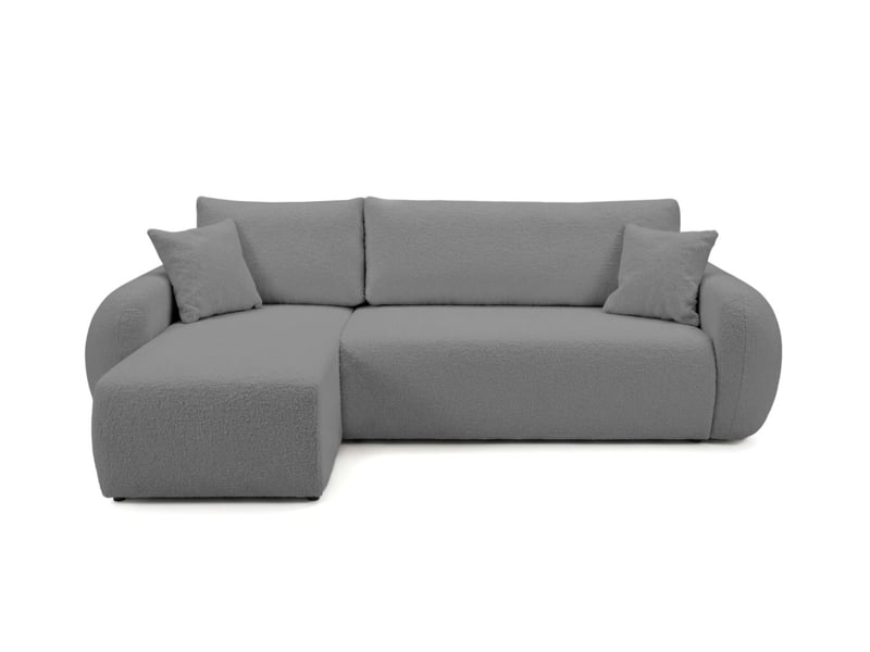  Alya - canapé d'angle convertible et réversible 3 places en bouclette  - Conforama E