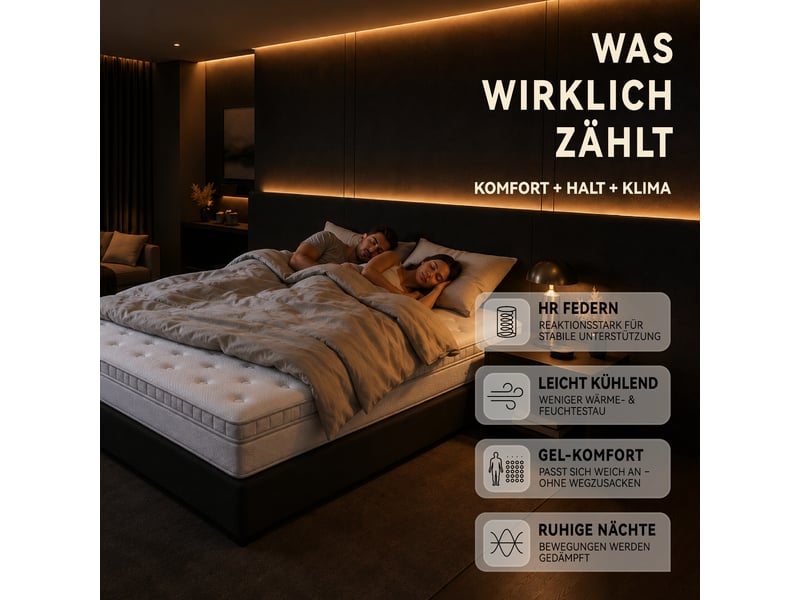  Matelas ressorts ensachés 7 zones mousse confort ergonomique soutien ferme h3 certifié oeko-tex adulte  - Conforama B