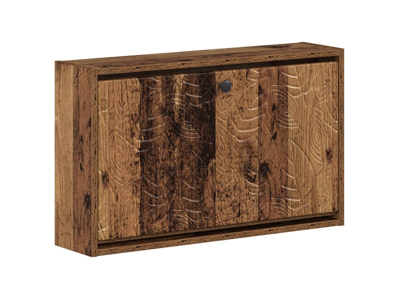  Meuble à chaussures mural, armoire à chaussures delft 71x17x43 cm bois ancien  - Conforama A