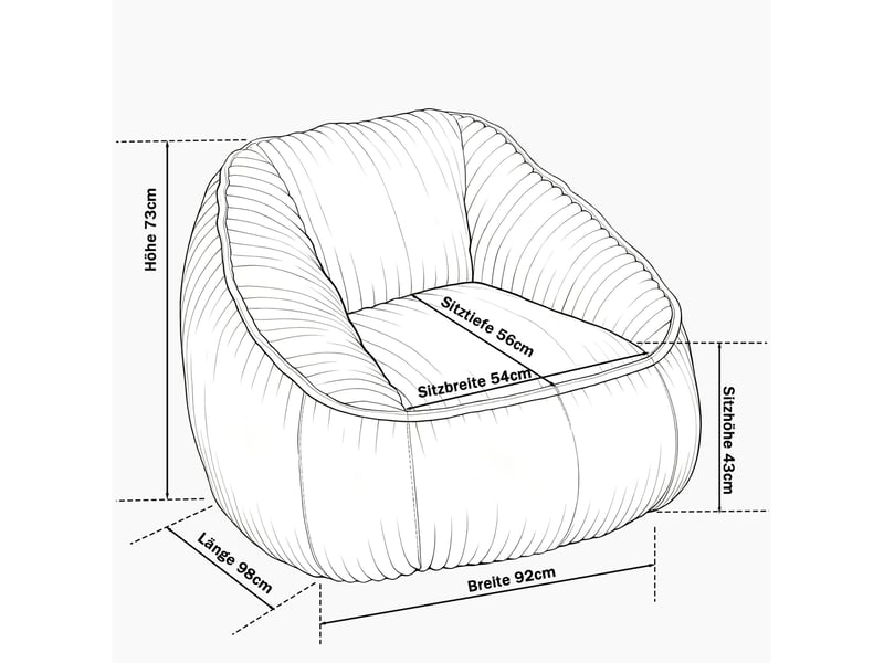  Fauteuil poire modenvie en chenille vert émeraude à mousse à mémoire de forme 98 x 92 x 73 cm  - Conforama C