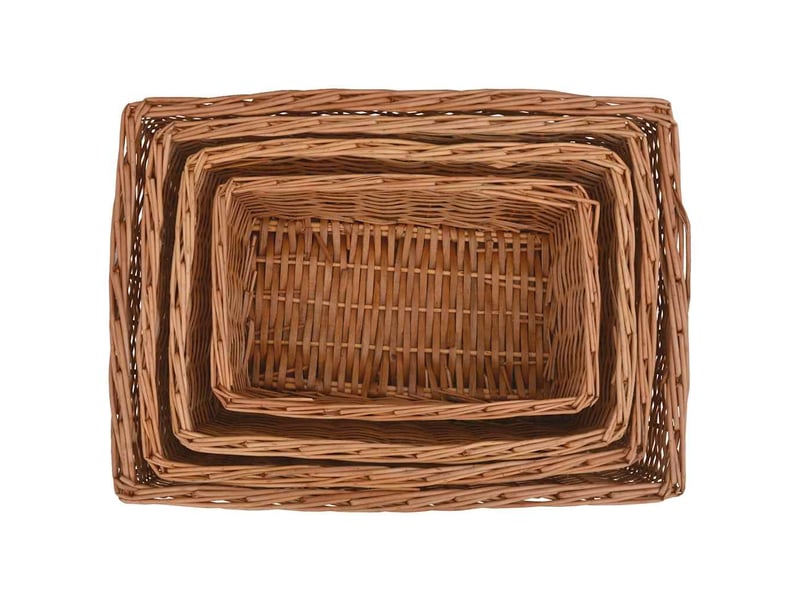  Ensemble de paniers gigognes 4 pcs marron saule  - Conforama C