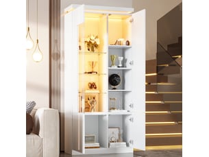 Vitrine coloris blanc <strong>MODENUIT </strong> <strong></strong> - 80 cmx180 cm
