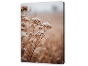 Tableau décoration murale impression sur toile fleurs fleurs sauvages beige - 40x60 cm - tableau décoration murale chambre et salon