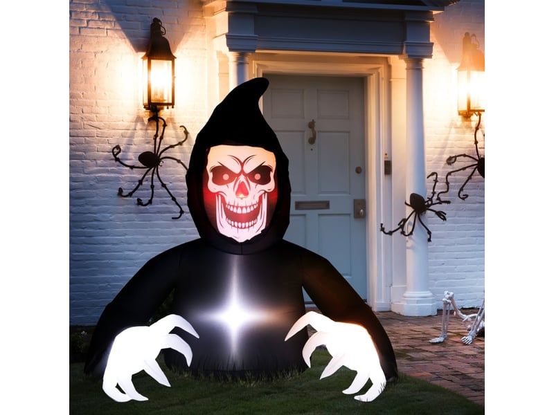  Décoration gonflable halloween faucheuse led avec gonfleur et câble  - Conforama E
