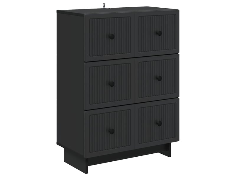  Armoire à tiroirs, rangement bureau 66 x 34,5 x 90 cm bois d'ingénierie noir shl2124  - Conforama A
