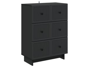 Armoire à tiroirs, rangement bureau 66 x 34,5 x 90 cm bois d'ingénierie noir shl2124