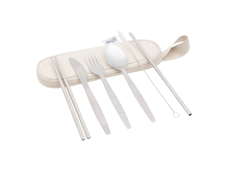  Couverts de voyage 5 pièces beige  - Conforama A