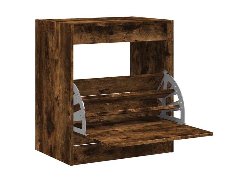  Meuble à chaussure | armoire à chaussures chêne fumé 60x42x69 cm bois d'ingénierie  - Conforama A