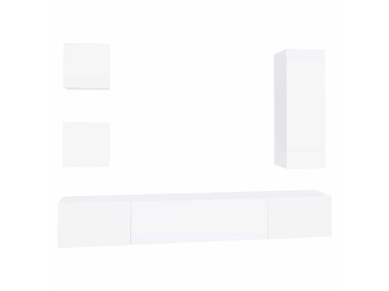  Ensemble de meubles tv 5 pcs blanc bois d'ingénierie shl79770  - Conforama A