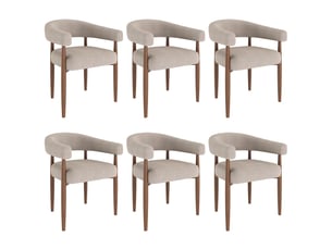 Chaise, coloris taupe, matière chenille, dimensions : 60 x 59 x 75 cm