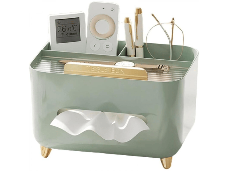  Boîte de rangement pour mouchoirs, support multifonctionnel, distributeur de mouchoirs moderne, organiseur de table de chevet, 21 x 15 x 13 cm  - Conforama D