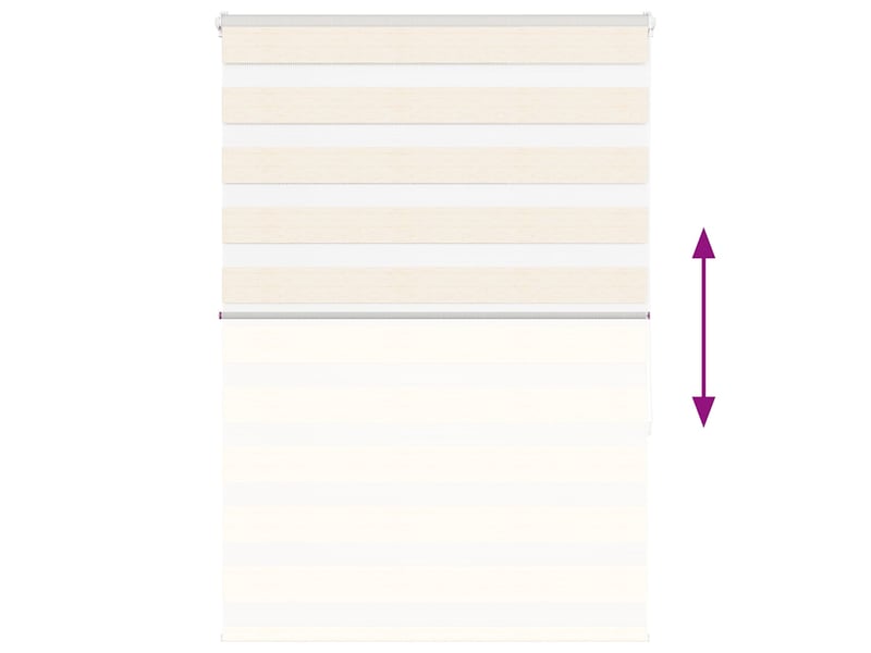  Store zèbre, store de fenêtre beige marbré largeur du tissu 95,9 cm polyester cf48337  - Conforama E