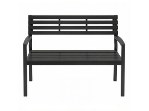 Banc de jardin élégant avec dossier, banc extérieur style parc