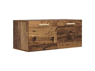 Meuble mural, étagère murale, armoire de rangement montage mural bois ancien 80 x 36,5 x 35 cm cf43354