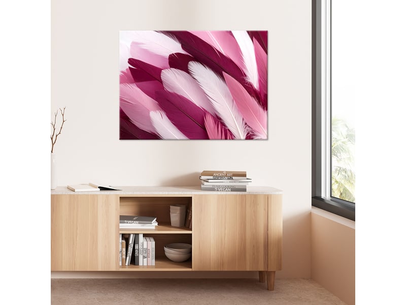 Tableaux, plumes roses et blanches 30x20 1334478933 - Conforama B