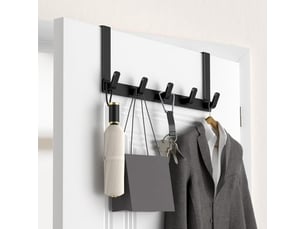Crochets pour fermer la porte avec des bras étendus pour une utilisation facile par les femmes, adaptés aux portes de 1 3,4 pouces, l18u, noir