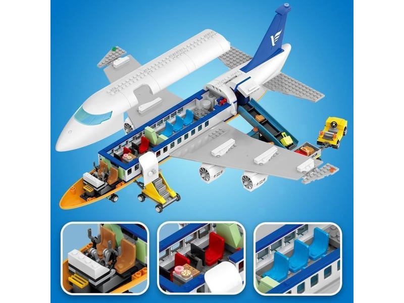  Aeroport central set 901 pieces avion de ligne avec led 151498_AAABW24365_6_DROPFR - Conforama D
