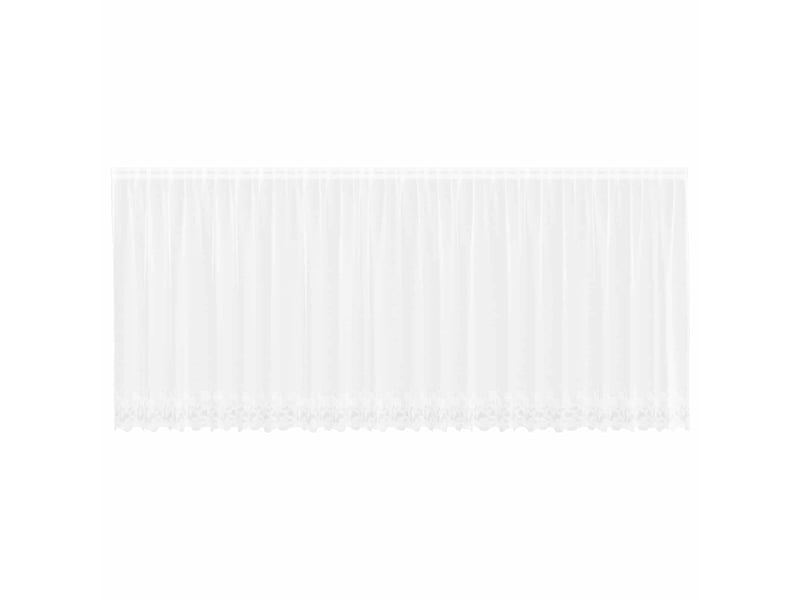 Rideau en dentelle, rideau ajouré, voilage blanc 140 x 600 cm polyester cf43672 - Conforama A