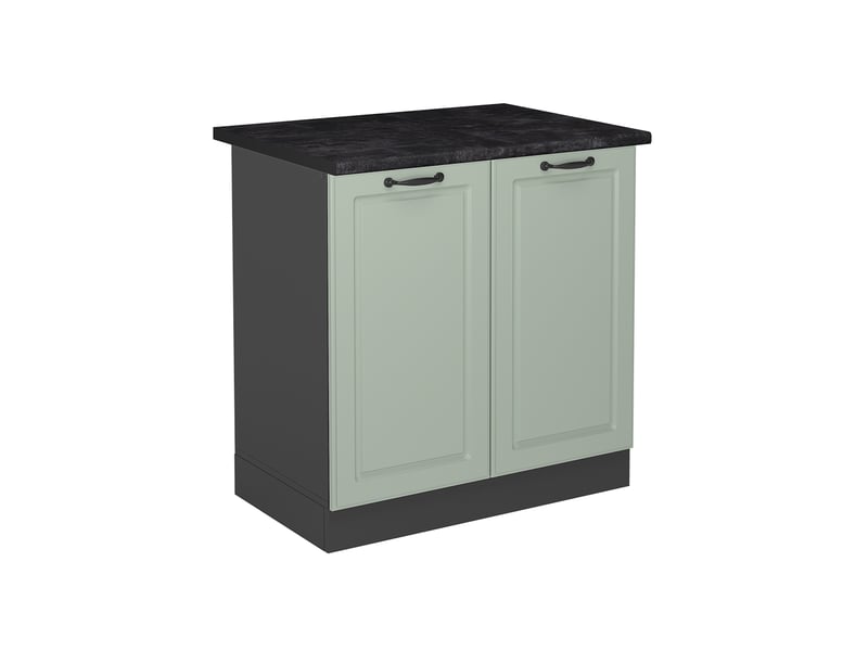 Vicco meuble bas sous-évier, mint campagneanthracite, 80cm plan de travail anthracite - Conforama A