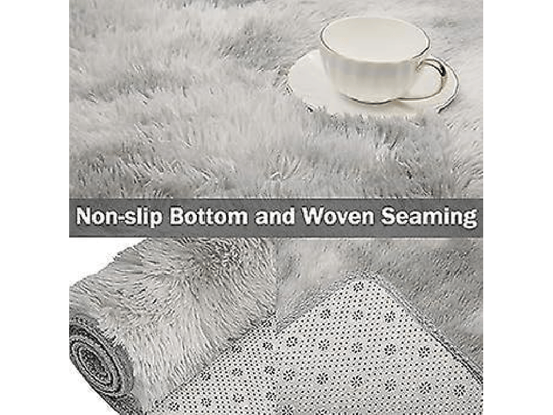  Tapis de maison en laine de soie, dégradé d'épaisseur 80x160cm, teinture par nouage à l'eau gris argente, pour salon et chambre à coucher PA308030 - Conforama D