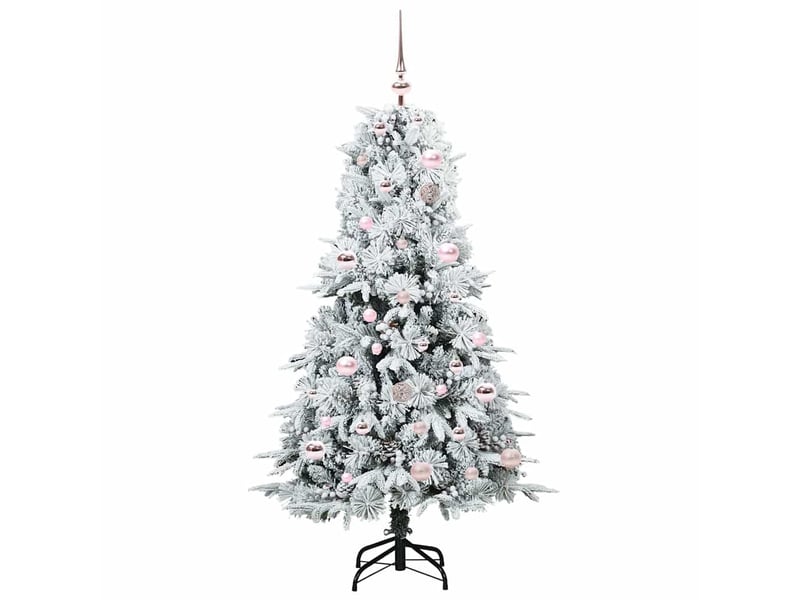  Sapin de noël - arbre de noël artificiel à branches articulées blanc 150 cm  - Conforama C