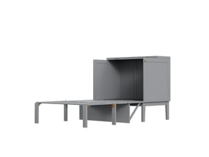 Lit simple 90x200 cm PHOEBE CAT coloris gris