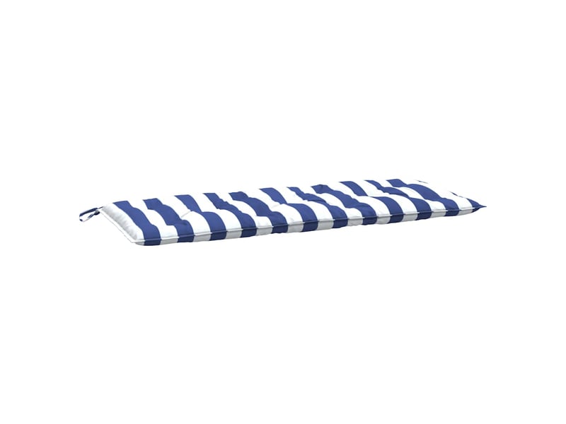 Lot de 2 coussins de banc de jardin, coussins d'assise rayures bleues et blanches cf58677 - Conforama E