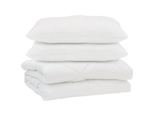 Couette avec oreiller 3 pièces - duvet blanc microfibre