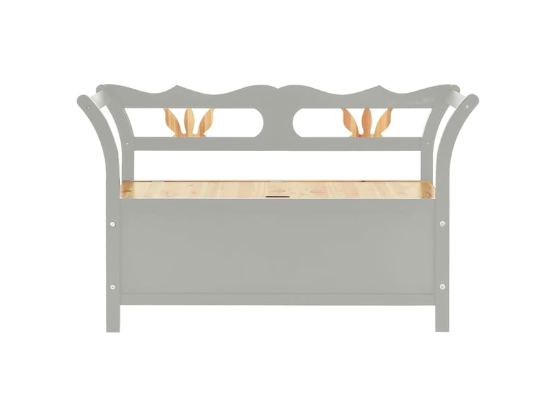  Banc d'entrée, banc interieur gris 107x45x75,5 cm bois de sapin solide  - Conforama C