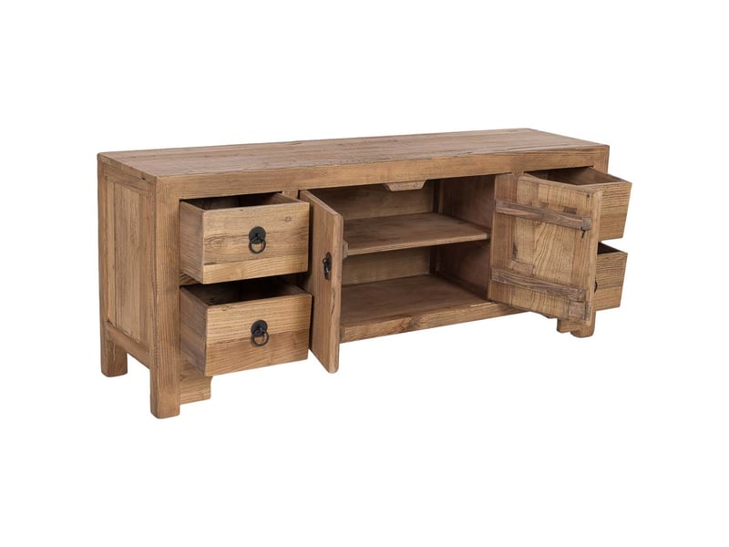  Meuble bas en bois beige 136x36x56 cm h  - Conforama E