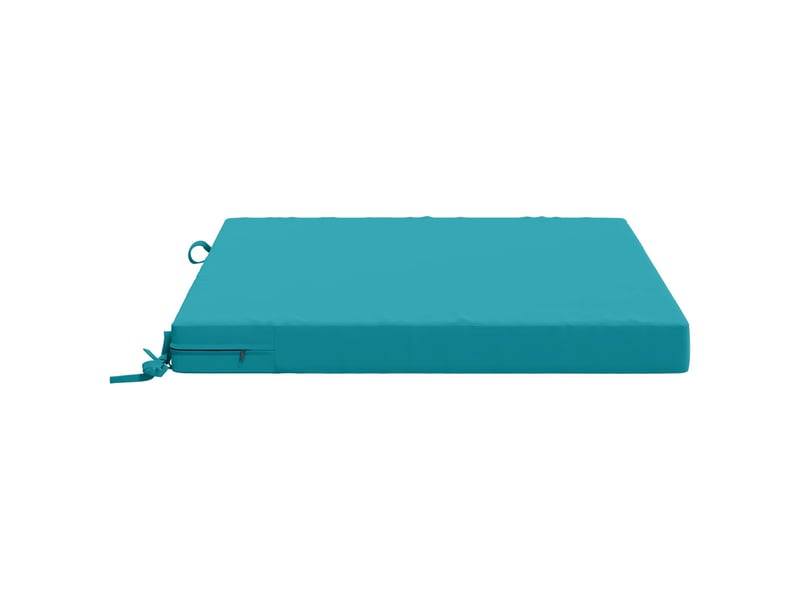  Lot de 4 coussins de siège, coussins d'assise soest 100 % polyester turquoise cf60586  - Conforama D