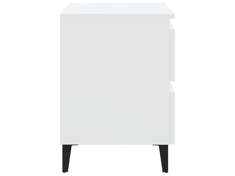  Lot de 2 tables de chevet - cabinet de chevet - table de nuit blanc 40x35x50 cm bois d'ingénierie  - Conforama D