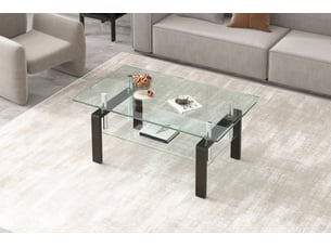 Table basse rectangulaire coloris multicolore <strong></strong> <strong></strong> - 60 cmx100 cm