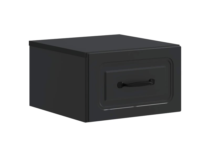  Table de chevet - cabinet de chevet - table de nuit mural 2 pc noir 34,5 x 33 x 20 cm  - Conforama D
