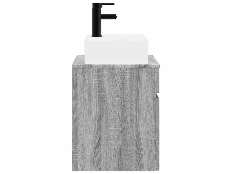  Meuble-sèche avec évier mural sonoma gris 39x41x62.5 cm  - Conforama C