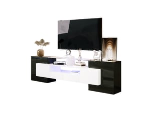 Meuble tv coloris noir 200 cm <strong></strong>  <strong></strong>