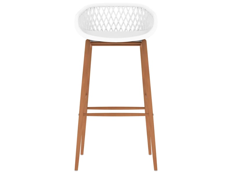  Lot de 4 tabouret de bar, chaise de bar blanc  - Conforama C