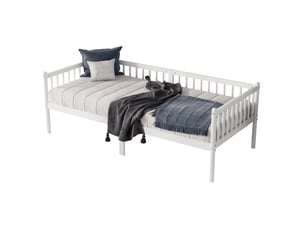 Lit banquette 90x200 cm <strong>MAISENTIEL</strong>  <strong></strong> coloris blanc