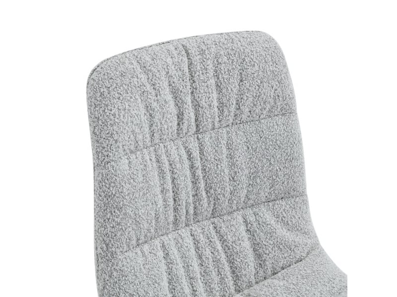  Chaise de salle à manger plissée – pieds bois massif, lot de 2, tissu gris clair, style nordique moderne, hauteur 88 cm  - Conforama D