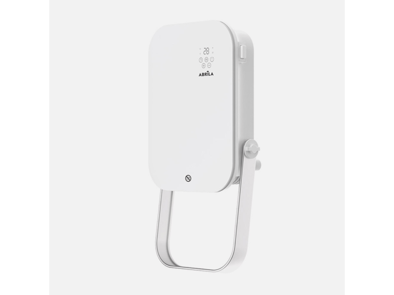  Soufflant mural de salle de bain fabrilamp austria 2000 w blanc télécommande minuterie 230812001 - Conforama E