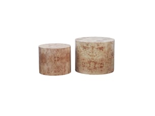 Table basse rond(e) coloris naturel   - 48 cmx38 cm