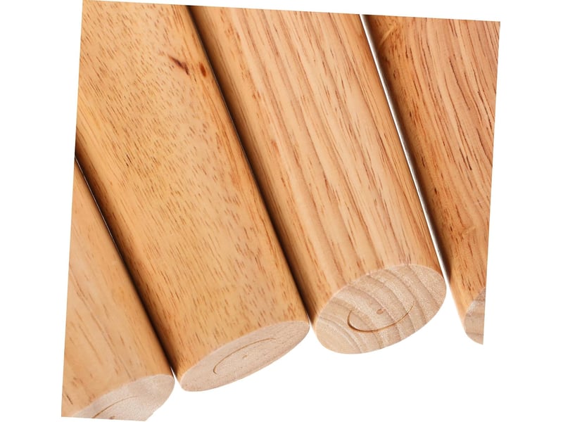  4pièces meuble bois massif ronds de rechange pour table basse et commode réglables hauteur  - Conforama C
