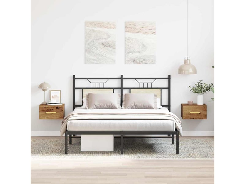  Lot de 2 table de chevet chambre 35 x 35 x 20 cm bois d'ingénierie shl6187  - Conforama D