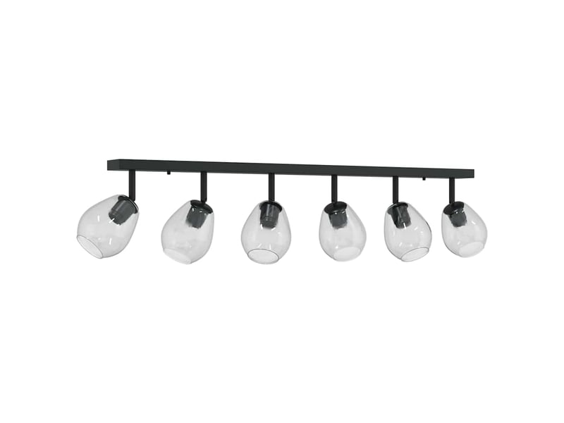 Spot de plafond noir 110,5x13x26 cm verre et métal - Conforama A