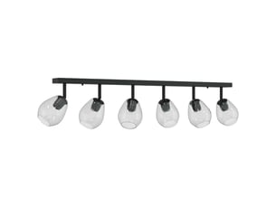 Spot de plafond noir 110,5x13x26 cm verre et métal