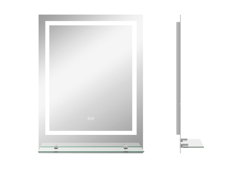  Miroir salle de bains led antibuée avec étagère 70 x 50 cm evryae  - Conforama D