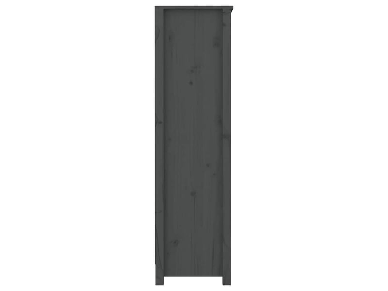  Bibliothèque, meuble de rangement salon gris 80x35x126 cm bois de pin massif  - Conforama E