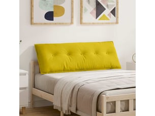 Coussin de dos, coussin de dossier jaune 140 x 50 cm tissu en velours côtelé cf54753
