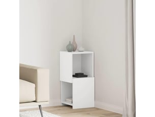 Meuble d'angle, meuble de rangement salon 30,5x30x65cm bois d'ingénierie