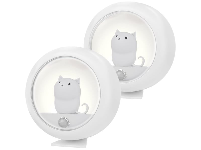  Veuilleuse led à induction rechargeable lot de 2pcs veilleuse bébé automatique forme mignonne pourchambres d'enfants, salons  - Conforama E